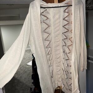 Cream Open Knit Cardigan
